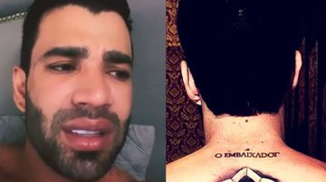 Gusttavo Lima fecha as costas com tattoo e web detona o resultado. - Instagram/@gusttavolima