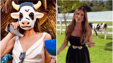 Camila Queiroz brincou com o batismo da vaca de Nicole Bahls - Twitter