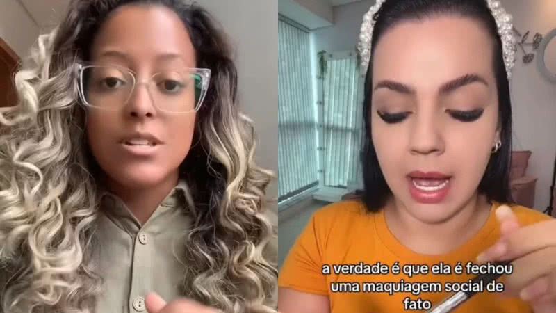 Noiva Bruna Eloísa mentiu para a maquiadora Jey Abrantes para pagar maquiagem social no dia do casamento - TikTok