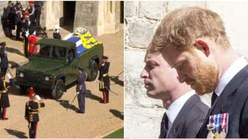 O funeral do príncipe Philip está sendo realizado neste sábado (17) - Reprodução: Youtube/ Getty Images