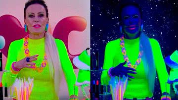 Ana Maria Braga apostou em look todo neon no 'Mais Você' - Reprodução/ Globo