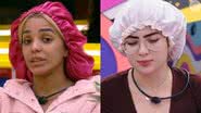 Brunna Gonçalves e Jade Picon usam touca de cetim. - Montagem/TV Globo