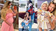Bárbara Evans, Giovanna Ewbank e Lore Improta com os filhos - Instagram/@barbaraevans22, @gioewbank e @lorenaimprota