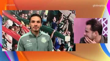 Gustavo recebeu uma surpresa dos jogadores do Palmeiras - Reprodução/Pay-Per-View