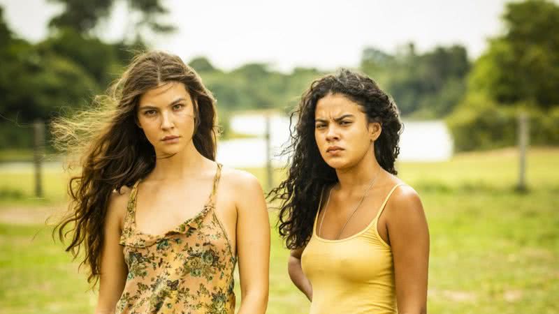 Em 'Pantanal', Juma (Alanis Guillen) e Muda (Bella Campos) ficam amigas. - TV Globo/João Miguel Jr.