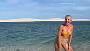 Bruna Linzmeyer aparece de sorriso largo nos Lençóis Maranhenses - Instagram/@brunalinzmeyer