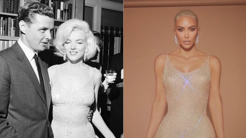 Kim Kardashiam aparece 16 quilos mais magra e causa frisson com look de 5 milhões dólares de Marilyn Monroe. - Instagram/@kimkardashian