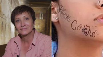 Sônia Bridi propôs ajudar jovem que teve o rosto tatuado por ex-namorado. - Montagem/Instagram