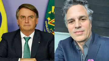 Jair Bolsonaro discutiu com Mark Ruffalo no Twitter - Instagram/@jairmessiasbolsonaro e @markruffalo