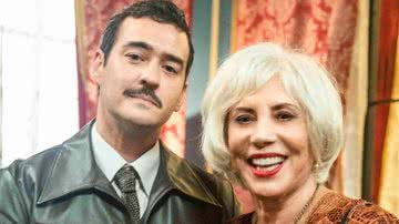 Enrico (Marcos Veras) e Santa (Arlete Salles) em 'Além da Ilusão'. - TV Globo