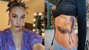 Priscilla Alcantara recebe criticas de internautas após fazer tatuagem - Instagram e Twitter /@priscillaalcantara e @prialcantara
