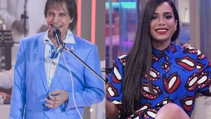 Anitta e Roberto Carlos já dividiram o mesmo palco há alguns anos - Divulgação