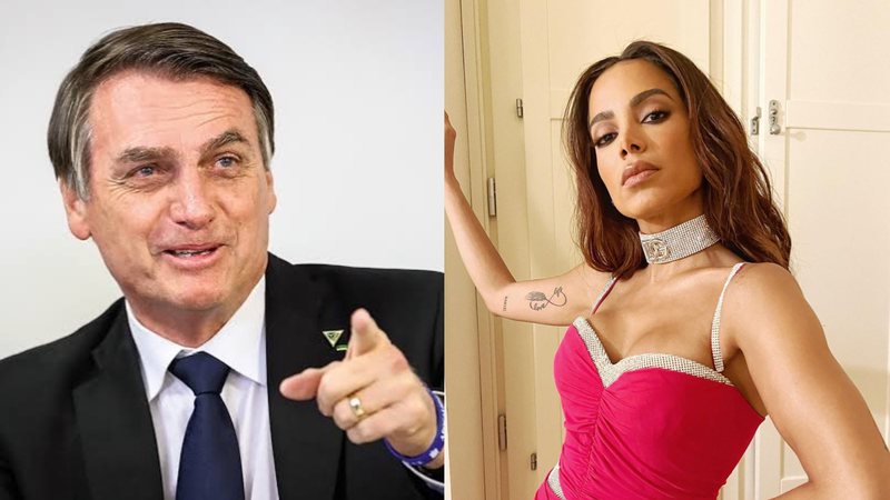 Anitta e Bolsonaro são conhecidos por suas trocas de farpas - Instagram/@jairmessiasbolsonaro e @anitta
