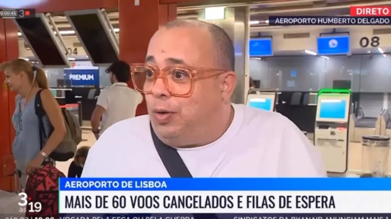 Abdiás Melo está em Portugal e não consegue voltar para o Brasil - Reprodução/RTV