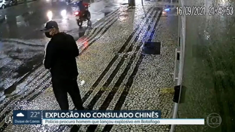 PF prende suspeito de ter jogado uma bomba contra o consulado da China - Reprodução/TV Globo