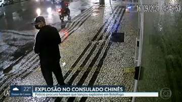PF prende suspeito de ter jogado uma bomba contra o consulado da China - Reprodução/TV Globo