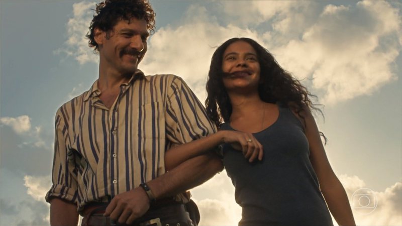 Tibério pediu Muda em casamento, em 'Pantanal' - Globo
