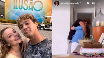 Larissa Manoela passou as últimas samanas na Europa e André Luiz Frambach fez surpresa para seu retorno - Instagram/@andreluizframbach