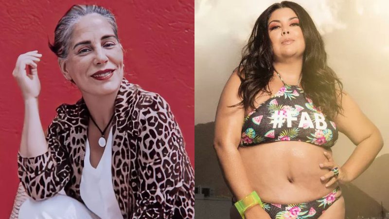 Glória Pires e Fabiana Karla são exemplos de famosas que inspiram outras mulheres maduras. - Instagram @gpiresoficial e @fabianakarlareal