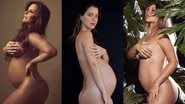 Viviane Araújo e outras famosas posaram nuas na gestação - Instagram/@araujovivianne, @nathaliadill e @virginia