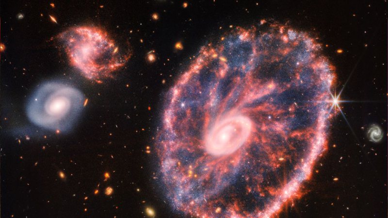 Nasa divulga imagem de galáxia em caos após colisão - Divulgação/Nasa