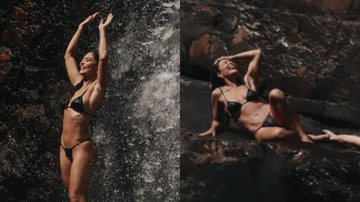 Juliana Paes se refresca na cachoeira em Goiás. - Instagram/@julianapaes