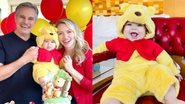 Filha de Edson Celulari ganha festinha do Ursinho Pooh em seu 7º mêsversário - Instagram/@edsoncelulari e @karinroepke