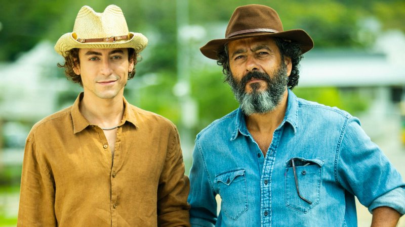 Jove e José Leôncio no remake da novela 'Pantanal' - Globo/João Miguel Junior