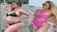 Antes e depois de dieta que fez Bárbara Evans perder 25kg. - Instagram/@barbaraevans22