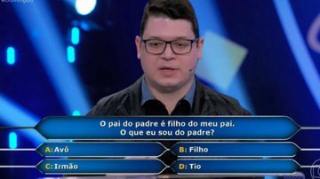 Rodrigo Belumati ficou confuso com pergunta do quadro - Globo