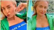 Angélica declarou usar a camisa do Brasil com orgulho em muito tempo. - Instagram/@angelicaksy