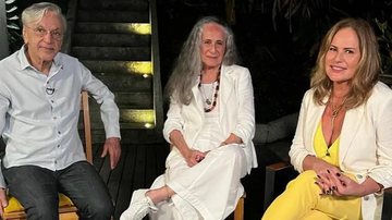 Caetano Veloso e Maria Bethânia abordaram Gilberto Gil na conversa sobre Gal Costa - Reprodução/Fantástico