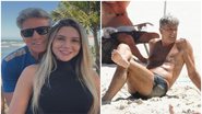 Renato Gaúcho e a filha, Carol Portaluppi, aproveitando a praia. - Dan Delmiro/AgNews