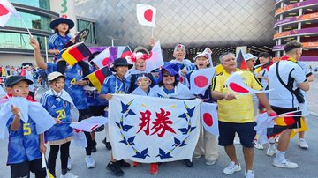 Japoneses e alemães compartilharam as ruas do Catar antes do resultado histórico. - Instagram/@fifaworldcup
