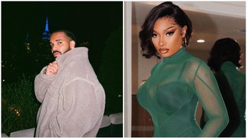 Drake e Megan estão envolvidos em mais uma polêmica na música americana. - Instagram/@champagnepapi