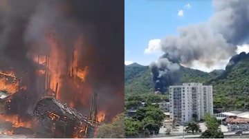 Incêndio atinge Estúdios Globo no Rio de Janeiro - Reprodução/Record TV