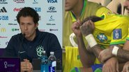 Médico da seleção diz que Neymar sofreu entorse no tornozelo direito - Reprodução/SporTV e Globo