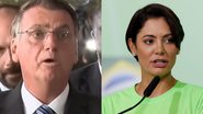 Michelle Bolsonaro não comparece ao pronunciamento do marido - Reprodução/Instagram e Reprodução/TV Globo