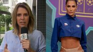Atriz gerou polêmica ao surgir com calcinha à mostra em programa esportivo - TV Globo e Instagram/@dedesecco