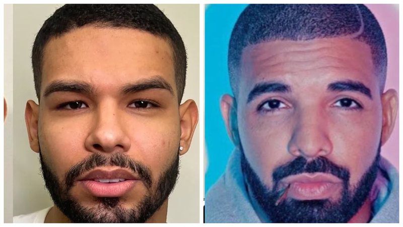 Vyni ao lado do rapper americano Drake. - Instagram/@vyniof