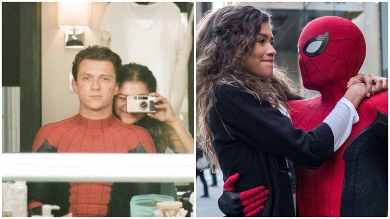 Holland e Zendaya são par romântico nos filmes do Homem Aranha. - Instagram/@zendaya e Marvel