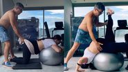 Claudia Raia jogou o barrigão para jogo ao fazer exercícios - Reprodução/Instagram