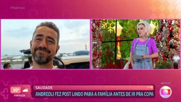 Felipe Andreoli foi surpreendido por Ana Maria Braga no 'Mais Você' - Globo