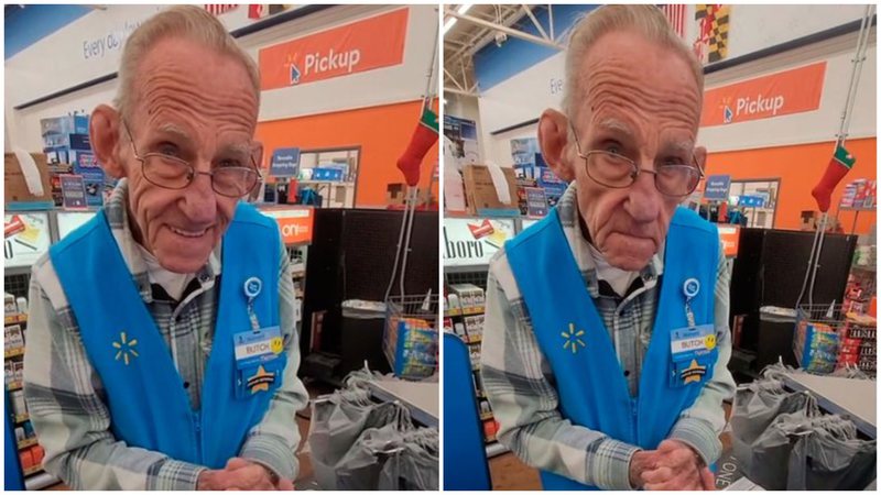 Idoso funcionário do Walmart ficou incrédulo com a boa ação. - Instagram/@bug_boys
