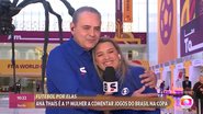 Luis Roberto e Ana Thaís se emocionaram com VT especial. - TV Globo