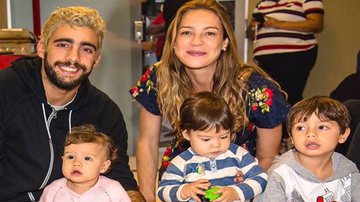 Pedro Scooby e Luana Piovani ao lado dos três filhos. - Instagram/@pedroscooby
