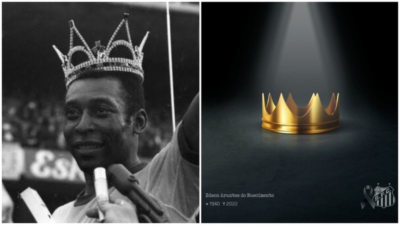 Clubes lamentaram o falecimento do Rei do Futebol. - Instagram/@corinthians e @santos