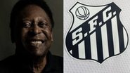 Santos apresenta novo escudo com mudança permanente em homenagem a Pelé - Instagram/@pele e Divulgação/Santos FC