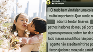 Filho de Luana Piovani e Pedro Scooby defendeu o pai em uma publicação no Instagram - Instagram/@luapio