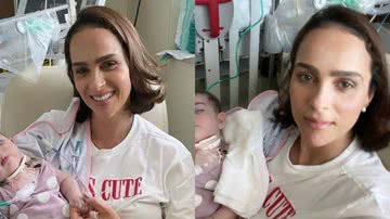 Letícia Cazarré apareceu ao lado da filha em hospital - Reprodução/Instagram